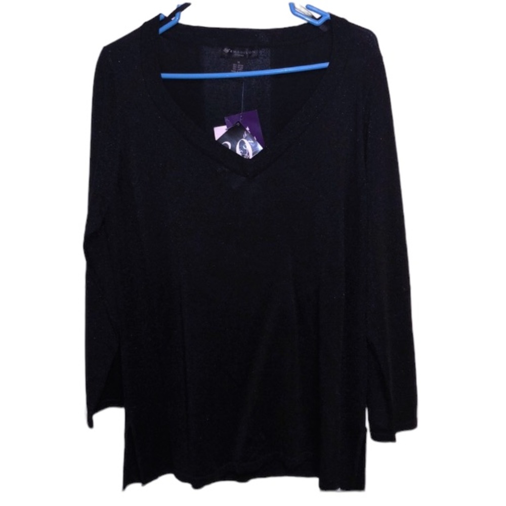 🖤 Black Sparkly V-neck Blouse
